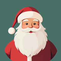 Santa claus with flat design style minimal vector illustration
