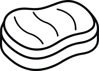 Grilled Filet Mignon Steak with Marbling Lines