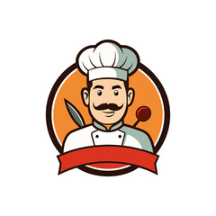 sample chef restaurant logo vector silhouette