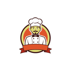 sample chef restaurant logo vector silhouette
