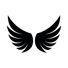 Angel Wing Pair in Symmetry Icon Vector Illustration