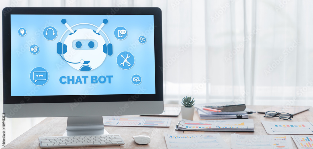 Poster chatbot software application for brisk online business that automatically reply to customer question