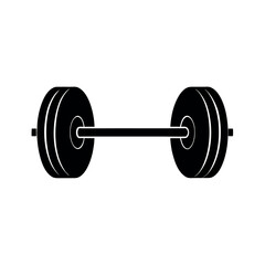 Barbell with Plates Icon Vector Illustration