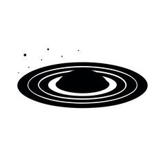 Fototapeta premium Black Hole Gravity Swirl Icon Vector Illustration