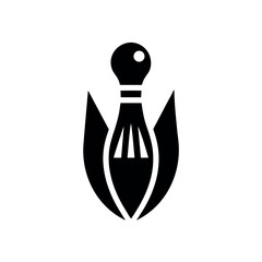 Obraz premium Bowling Pin and Ball Logo Icon Vector Illustration