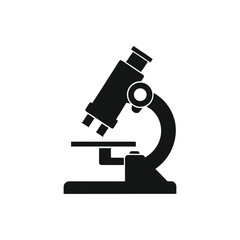 Microscope on white background