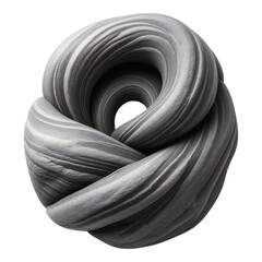 Abstract Twisted Sculpture with Marble Texture