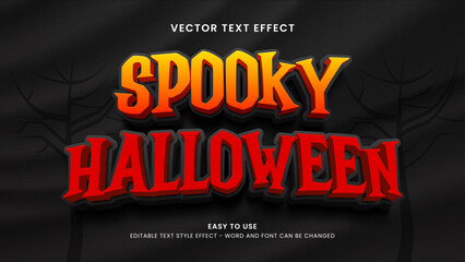 spooky halloween editable text effect 3d