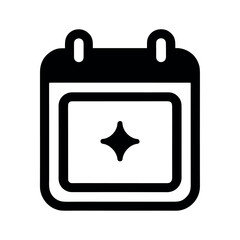 Calendar App Daily View Icon Vector Illustration