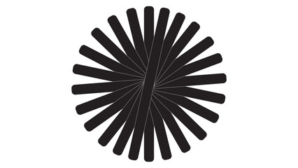 Obraz premium An isolated, abstract black and white spiral 3D illustration of a metal staircase PNG