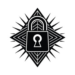 Fototapeta premium Visual Tattoo Design of a Frequency Lock