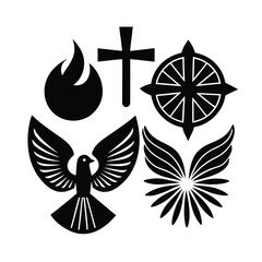 Fototapeta premium Symbols Representing the Holy Spirit for Inspiration