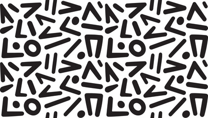 Obraz premium Abstract Geometric Pattern Vector Illustration with Doodle Style Elements