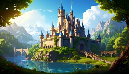 Fairytale castle by a lake (1)