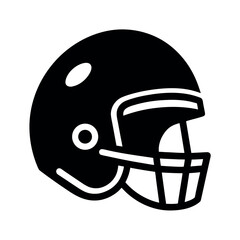 Football Helmet Minimal Icon Vector Illustration