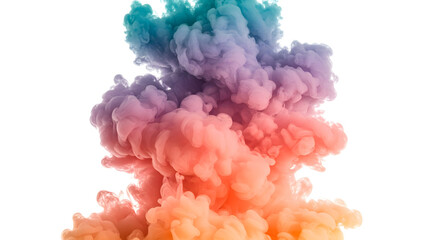 Abstract Colorful Ink Swirls in Water Design