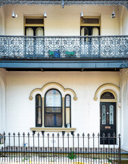 Old house facade in the Newtown Neighboorhood, built in XIX Century, a heritage-listed...