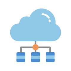 Flat cloud storage data system and server network