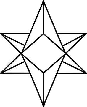 The Unicursal Hexagram a Six Pointed Star Drawn in One Line