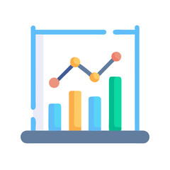 Colorful Bar and Line Chart on Black Backdrop
