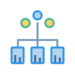 Infographic style diagram showing data hierarchy concept