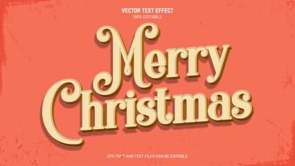 Merry christmas editable text effect