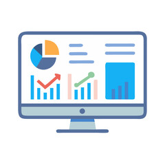 Computer screen displaying financial analytics and data visualizations