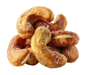 Delicious cashew cookies making process bakery food cozy kitchen recipe isolated on transparent background