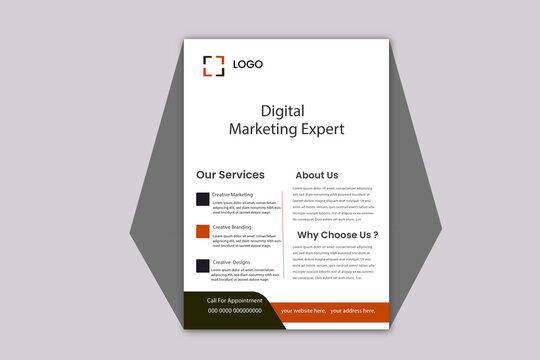 Professional  digital marketing business flayer design with two template.