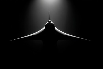Dramatic Silhouette of Concorde Airplane.