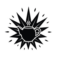 Explosión de Energía Dinámica en Salpicadura de Té Verde