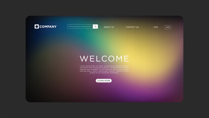 Clean website design with smooth gradient background for modern business landing page design