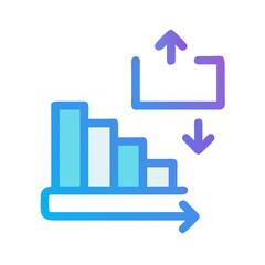 Stock image of data graph showing financial market volatility