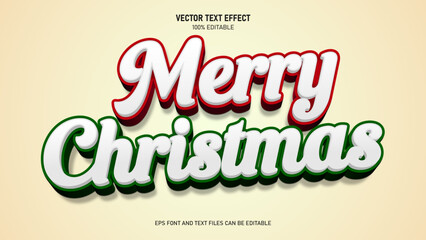 Merry christmas text effect, Editable stylish text effects