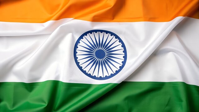 Celebrate Indian heritage with this vibrant flag waving proudly