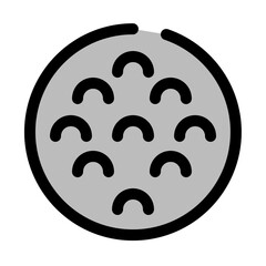 A golf ball icon features a gray sphere with black dimples and outline, symbolizing the sport of golf.