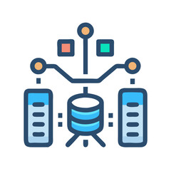 Network Infrastructure Data Storage and Connectivity Diagram