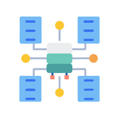 Centralized network server connecting to different data storage
