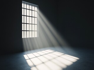 Dark room, window rays
