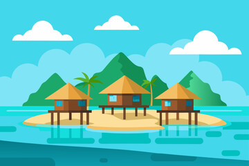 tropical beach resort