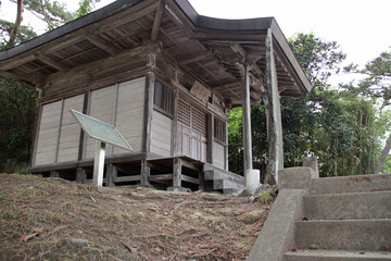 wood temple in matsushima in japan 