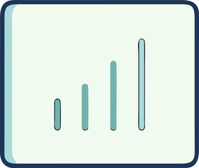 Obraz premium Signal strength bars, wireless or connectivity icon 