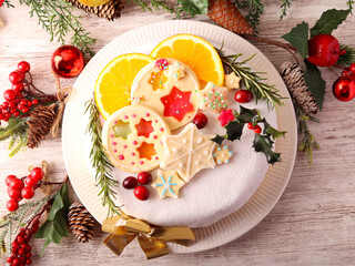 Festive christmas fruit cake