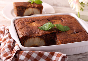 Chocolate, mocha and almond cake