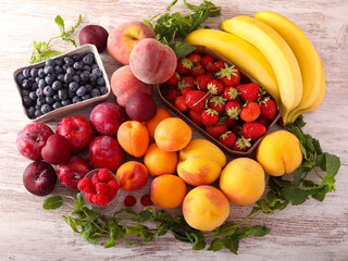 Assorted fresh fruits and berries