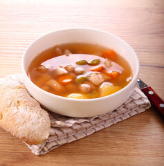 Chicken and bean soup
