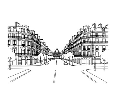 Boulevard Haussmann, Paris - Known for department stores like Galeries Lafayette