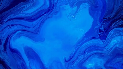 A vibrant abstract composition in shades of blue featuring dynamic shapes and textures that create a bright, energetic and visually appealing background