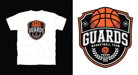 Guards Basketball Team Graffiti Style Sport T-Shirt Design Print