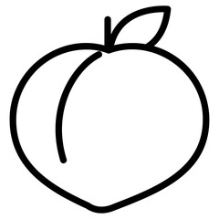 Supermarket outline icon. Peach